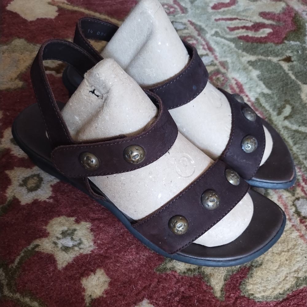 Arche Brown Nubuck Suede Sandals 37